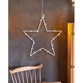 Liva Stjerne 30 cm, 40 LED, Hvid