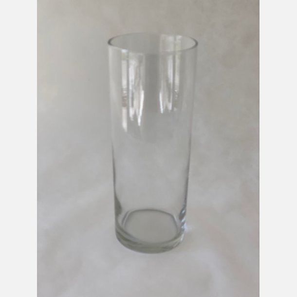 Glasvase Cylinder 23 cm 8 cm.